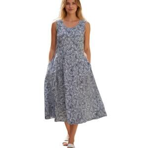 Dress Addict Joy Dress Leaf Dress White Blue Large
